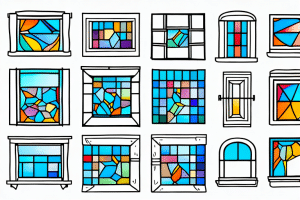 A window with different types of glass to show the variety of options available