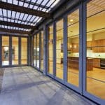 Allen, Texas, USA,Modern Home Kitchen Through Glass Doors