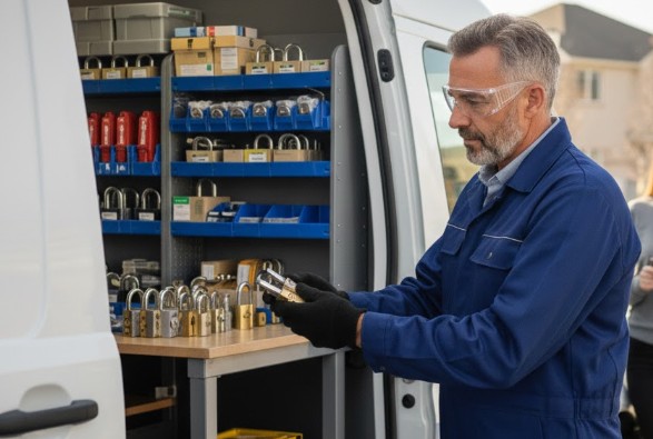 serrurier expert qui choisi une serrure à changer