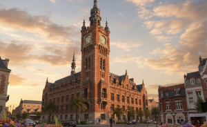 vue sur le clocher d'Armentière