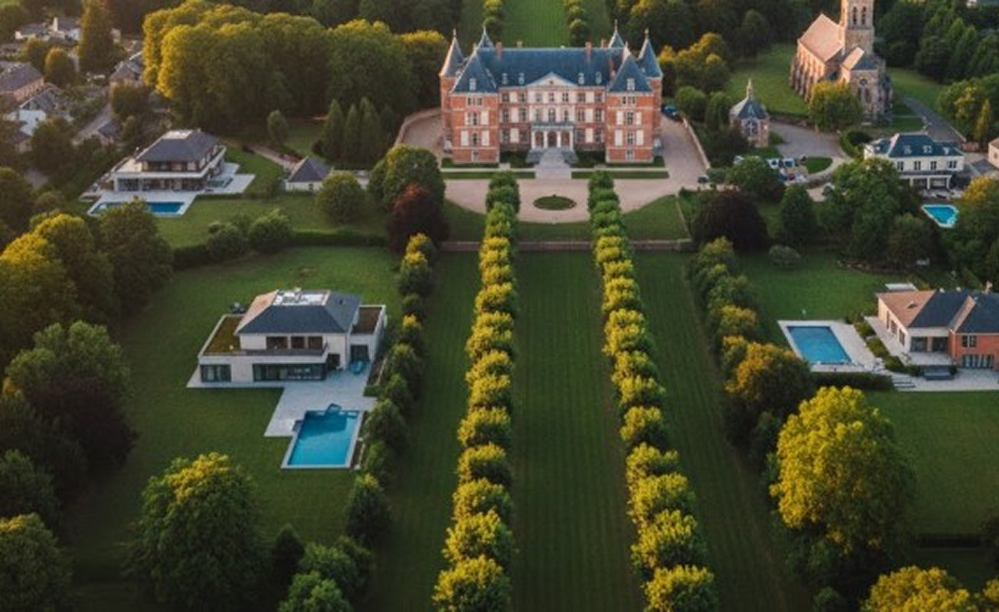 vue sur le château de Bondues