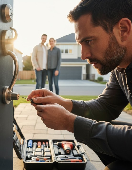 serrurier fache thumesnil qui est concentré sur un remplacement de serrure chez des particuliers